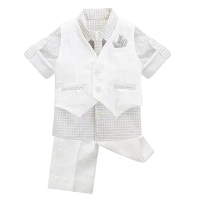 5PZBABY GILET+CAMICIA+BERM.C/BRET.+CRAV.+POCH.100%LINO