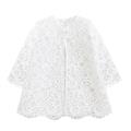 SPOLVERINO BABY C/MANICA LUNGA IN PIZZO MACRAME'100%POL-en