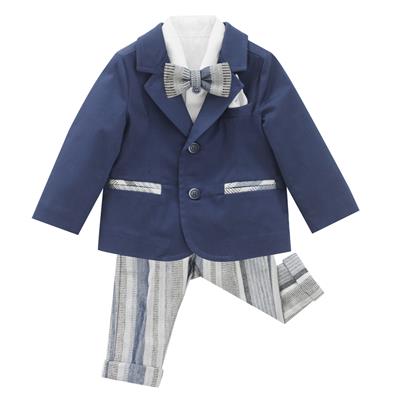 5PZBABY GIACCA+CAMICIA+PAP+POCHETTE 97%CO3%EL+PANT70%C30%POL