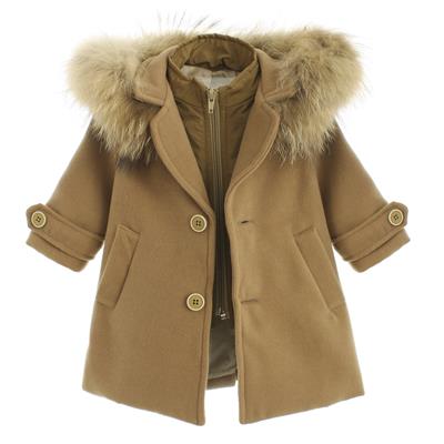 CAPPOTTO BABY CON CAPP.CON PELL.IN 82%POL.15%VIS.3%ELAS.-en