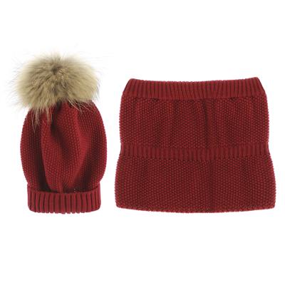 CAPPELLO+SCALDACOLLO BIMBA CON PON PON IN 50%LA.50%ACR.-en